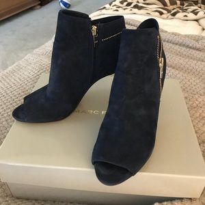 Peep toe booties